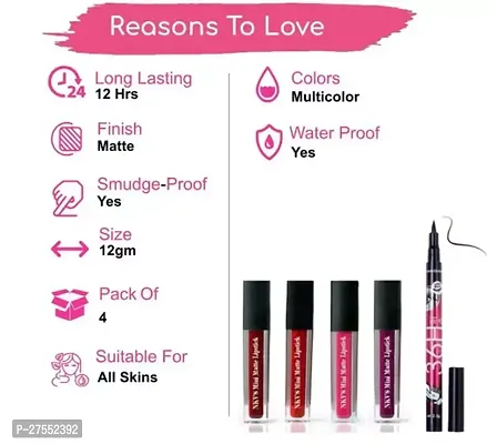 Combo Pack of 2(Huda4 Lipsticks, Eyeliner)-thumb4