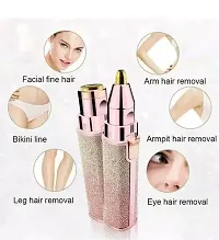 2in 1 Face Hair Upperlips Hair, Chin, Eyebrow Trimmer Shaver Hair Remover Flawless Machine for Women-thumb3