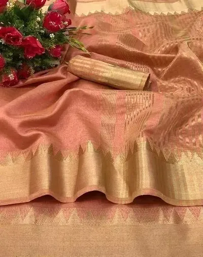 New In Art Silk Saree with Blouse piece 