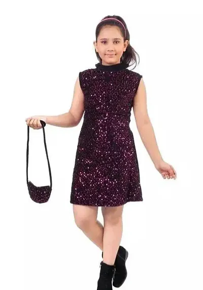 Fabulous Viscose Embellished Dress For Girls