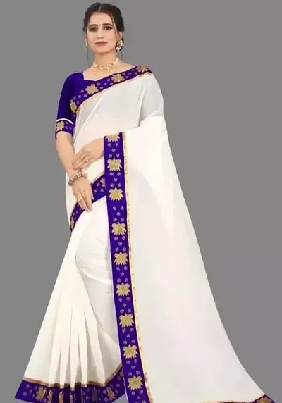 Stylish Chanderi Saree with Blouse Piece