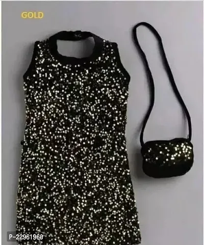 Fabulous Velvet Embellished Dress For Girls-thumb0