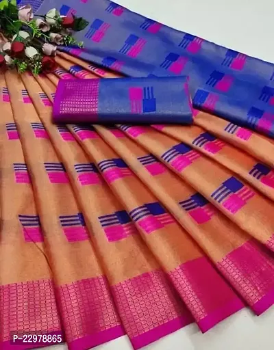 Beautiful Art Silk Woven Design Women Saree with Blouse piece