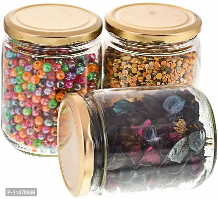 Glass Jar Containers Airtight Pack Of 3