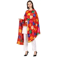 SWI WITH LABEL Women's Embroidered Phulkari Chiffon Dupatta-thumb2