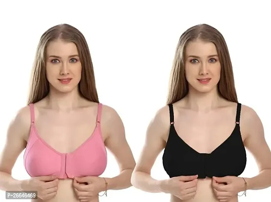 Stylish Multicoloured Cotton Solid Non Padded Bras For Women-thumb0