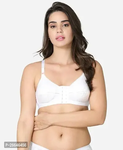 Stylish White Cotton Solid Non Padded Bras For Women