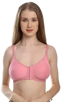 Stylish Pink Cotton Solid Non Padded Bras For Women-thumb3