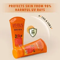 Lotus Herbals Safe Sun Vitamin C Matte Gel Daily Sunscreen | SPF 50 | PA+++ | Paraben Free | Dermatologically Tested | Anti Pollution | Normal/Oily Skin | 100g, Orange-thumb2