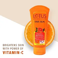 Lotus Herbals Safe Sun Vitamin C Matte Gel Daily Sunscreen | SPF 50 | PA+++ | Paraben Free | Dermatologically Tested | Anti Pollution | Normal/Oily Skin | 100g, Orange-thumb3
