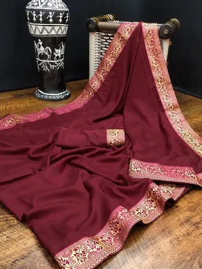 Women Stylish Silk Ready to Wear (Stitched) Saree