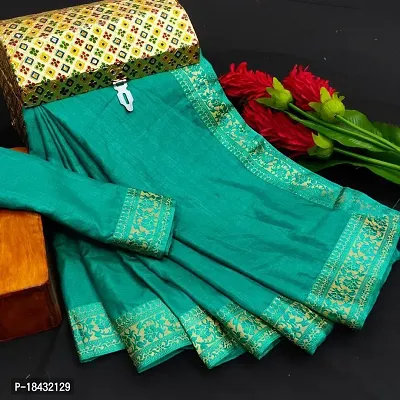 Women Stylish Cotton Silk Saree with Blouse piece-thumb0