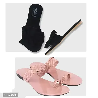 Buy Stylish High Heel Slipper Sandal For Girls and Women | Latest Trending  Wedge Sandals Women Fashion Slipper Black Color at Amazon.in