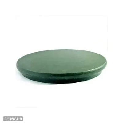 GUNEE Marble Chakla, Ring Base Rolling Pin Board Roti Maker (Green, 12x12 Inch)-thumb0