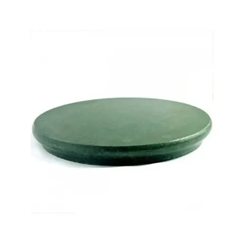 GUNEE Marble Chakla, Ring Base Rolling Pin Board Roti Maker (Green, 12x12 Inch)
