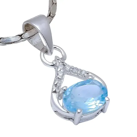 Shimmering Gemstone 925 Sterling Pendant For Women