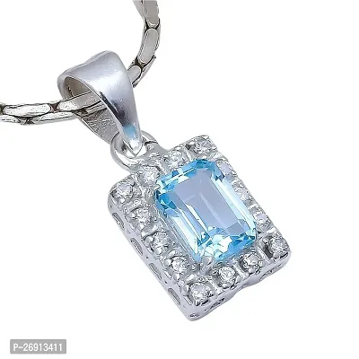 Shimmering Natural Gemstone 925 Sterling Silver Pendant For Women-thumb0