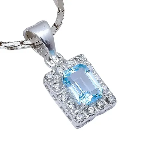 Shimmering Gemstone 925 Sterling Pendant For Women