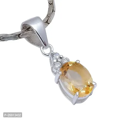 Shimmering Natural Gemstone 925 Sterling Silver Pendant For Women