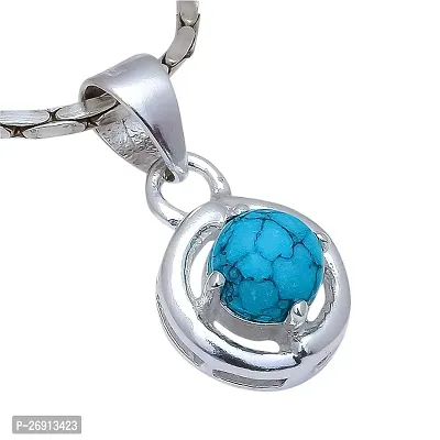 Shimmering Natural Gemstone 925 Sterling Silver Pendant For Women