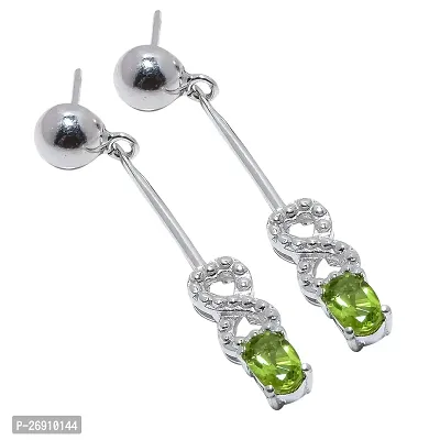 Elegant Green Handmade Metal Earrings For Women-thumb0