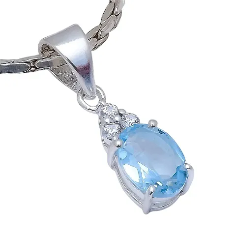 Shimmering Gemstone 925 Sterling Pendant For Women