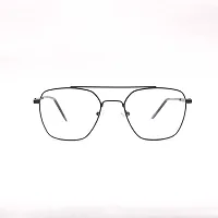 Nitshwet | Square Blue Cut Computer Glasses Metal Eye Frame | Zero Power, Anti Glare  Blue Ray Cut For Men  Women-thumb2