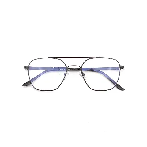 Nitshwet | Square Blue Cut Computer Glasses Metal Eye Frame | Zero Power, Anti Glare  Blue Ray Cut For Men  Women