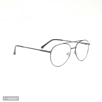 Nitshwet | Round Blue Cut Computer Glasses Metal Eye Frame | Zero Power, Anti Glare  Blue Ray Cut For Men  Women-thumb3