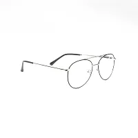 Nitshwet | Round Blue Cut Computer Glasses Metal Eye Frame | Zero Power, Anti Glare  Blue Ray Cut For Men  Women-thumb2