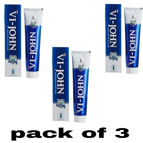 Vi-John Shaving Cream with Bacti-Guard 125gm Classic  PACK OF 3