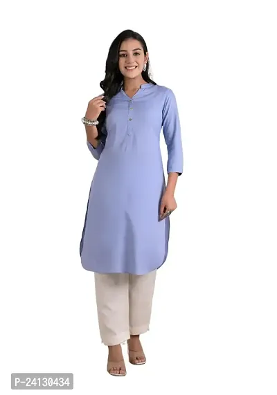 Armiya Rayon Solid Straight Kurta/Kurti for Women  Girls