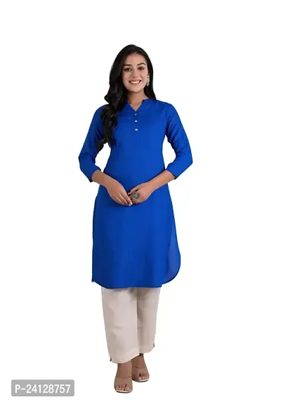 Armiya Rayon Solid Straight Kurta/Kurti for Women  Girls