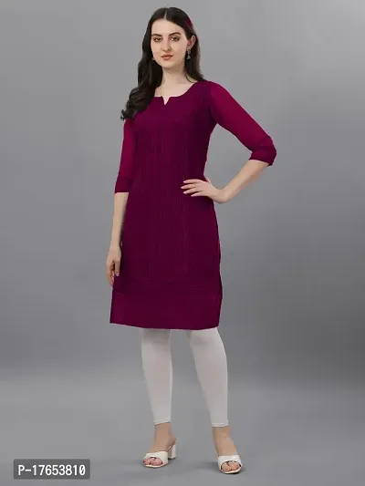 Fabulous Chikan Kari A-line Straight Fit Plus Size Kurtis for women  Girls-thumb3