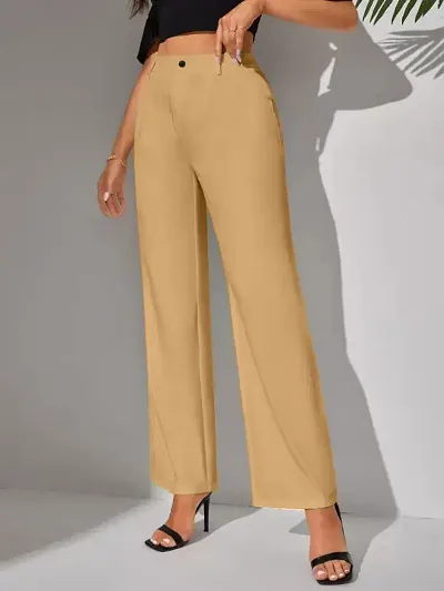 Elegant chiku Lycra Trousers For Women