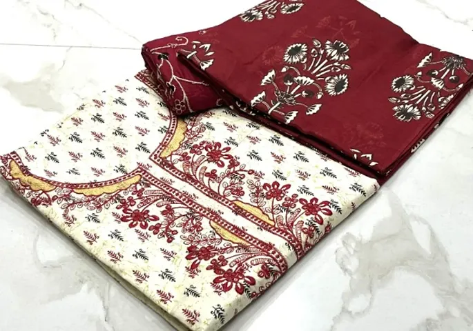 Stylish Cotton Printed Unstitched Suits
