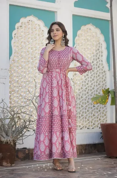 Indo-western Bollywood Poly Georgette Gown