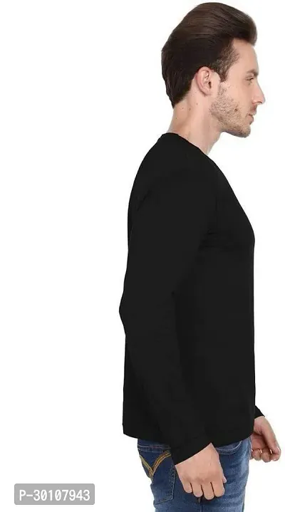 COOQUE Printed Men Round Neck Black TShirt-thumb5