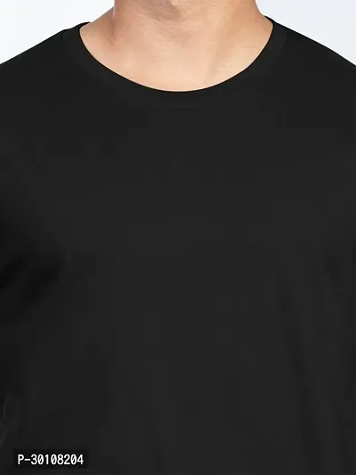 COOQUE Printed Men Round Neck Black TShirt-thumb3