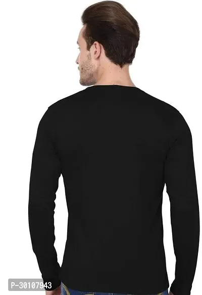 COOQUE Printed Men Round Neck Black TShirt-thumb2