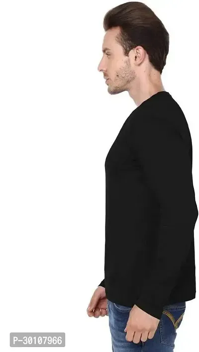 COOQUE Printed Men Round Neck Black TShirt-thumb4