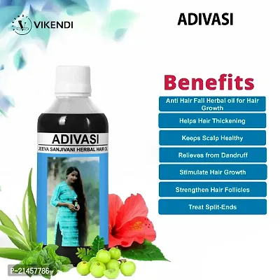 Vikendi Aadivasi Jeeva Sanjivani Oilanic 100 % Pure And Naturals Adivasi Jeeva Sanjivani Herbal Hair Oil Strengthening And Volumized Hair-Pack Of 2, 125 Ml Each-thumb2