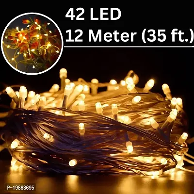 Warm White Series/String/Rise/Fairy Decoration Light,12 Meter Very Long ,42 High Quality LED Lights For Diwali,Navratri,Birthday,Party,New Year, Chrismas Original 1st Quality (Warm White Color)