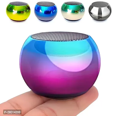 Bluetooth Mini Smart Speaker,4D Stereo HQ Sound ,Shiney Metal Body,Small But Very Loud Multi color Mini Boost 4 Speaker-thumb0