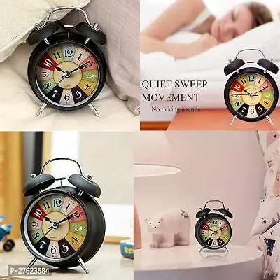 Vintage Twin Bell Table Alarm Clock with Night LED Function-thumb4