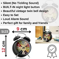 Vintage Twin Bell Table Alarm Clock with Night LED Function-thumb2