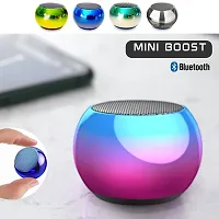 Bluetooth Mini Smart Speaker,4D Stereo HQ Sound ,Shiney Metal Body,Small But Very Loud Multi color Mini Boost 4 Speaker-thumb1