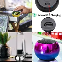 Bluetooth Mini Smart Speaker,4D Stereo HQ Sound ,Shiney Metal Body,Small But Very Loud Multi color Mini Boost 4 Speaker-thumb2