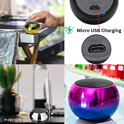 Bluetooth Mini Smart Speaker,4D Stereo HQ Sound ,Shiney Metal Body,Small But Very Loud Multi color Mini Boost 4 Speaker-thumb3