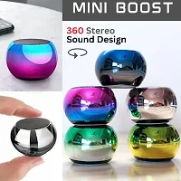 Bluetooth Mini Smart Speaker,4D Stereo HQ Sound ,Shiney Metal Body,Small But Very Loud Multi color Mini Boost 4 Speaker-thumb3